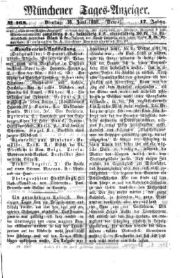 Münchener Tages-Anzeiger Dienstag 16. Juni 1868