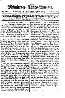 Münchener Tages-Anzeiger Donnerstag 18. Juni 1868