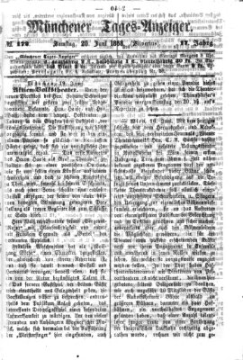 Münchener Tages-Anzeiger Samstag 20. Juni 1868