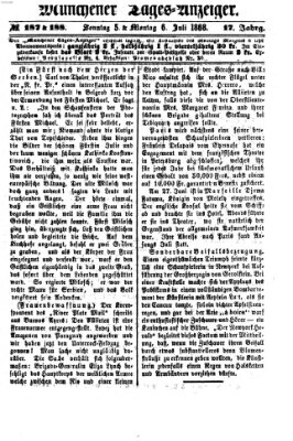 Münchener Tages-Anzeiger Sonntag 5. Juli 1868