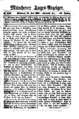 Münchener Tages-Anzeiger Mittwoch 15. Juli 1868