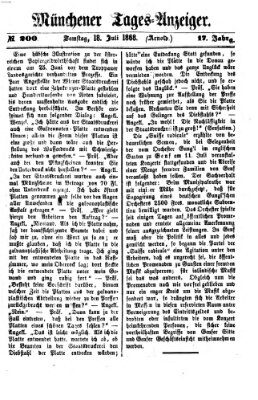 Münchener Tages-Anzeiger Samstag 18. Juli 1868