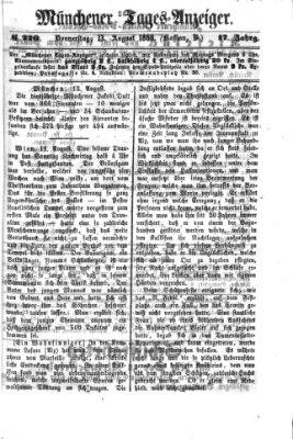 Münchener Tages-Anzeiger Donnerstag 13. August 1868