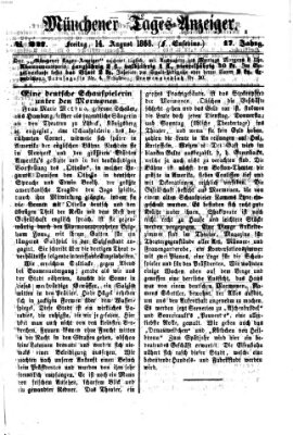 Münchener Tages-Anzeiger Freitag 14. August 1868