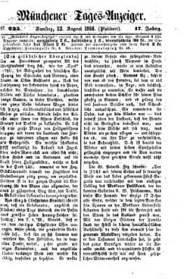 Münchener Tages-Anzeiger Samstag 22. August 1868