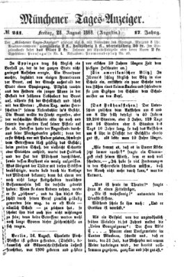 Münchener Tages-Anzeiger Freitag 28. August 1868