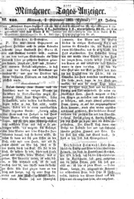 Münchener Tages-Anzeiger Mittwoch 2. September 1868