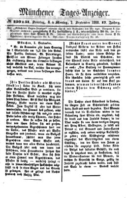 Münchener Tages-Anzeiger Sonntag 6. September 1868