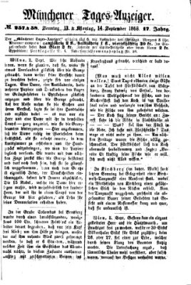 Münchener Tages-Anzeiger Sonntag 13. September 1868