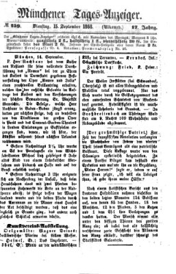 Münchener Tages-Anzeiger Dienstag 15. September 1868