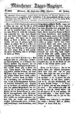 Münchener Tages-Anzeiger Mittwoch 23. September 1868