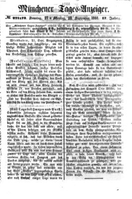 Münchener Tages-Anzeiger Sonntag 27. September 1868