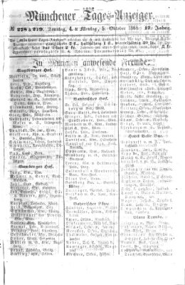 Münchener Tages-Anzeiger Sonntag 4. Oktober 1868