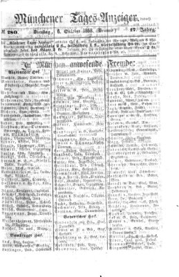 Münchener Tages-Anzeiger Dienstag 6. Oktober 1868