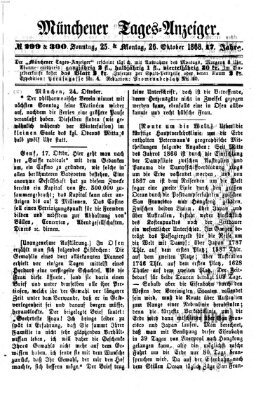 Münchener Tages-Anzeiger Sonntag 25. Oktober 1868