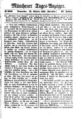 Münchener Tages-Anzeiger Donnerstag 29. Oktober 1868