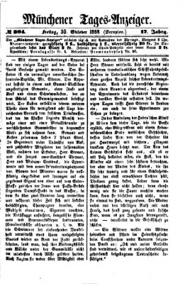 Münchener Tages-Anzeiger Freitag 30. Oktober 1868