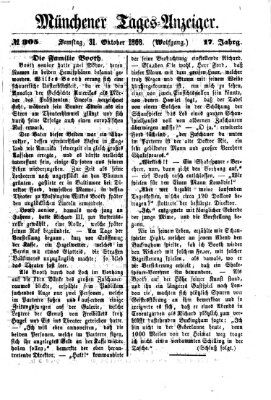 Münchener Tages-Anzeiger Samstag 31. Oktober 1868