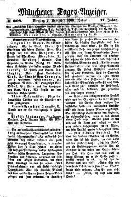 Münchener Tages-Anzeiger Dienstag 3. November 1868