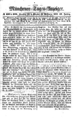 Münchener Tages-Anzeiger Sonntag 22. November 1868