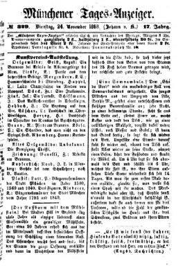 Münchener Tages-Anzeiger Dienstag 24. November 1868