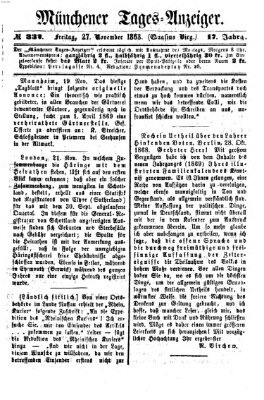 Münchener Tages-Anzeiger Freitag 27. November 1868