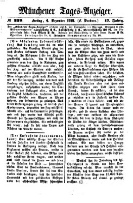 Münchener Tages-Anzeiger Freitag 4. Dezember 1868