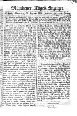 Münchener Tages-Anzeiger Donnerstag 31. Dezember 1868