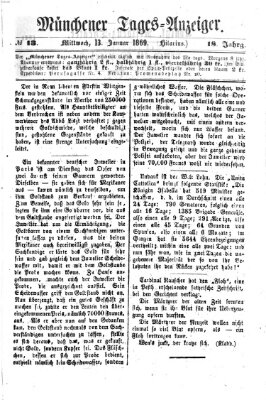 Münchener Tages-Anzeiger Mittwoch 13. Januar 1869