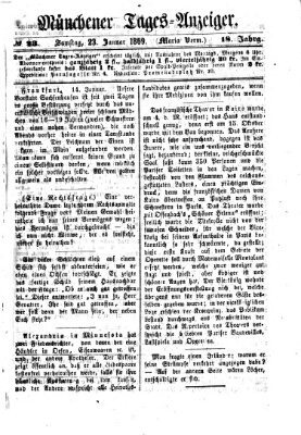 Münchener Tages-Anzeiger Samstag 23. Januar 1869