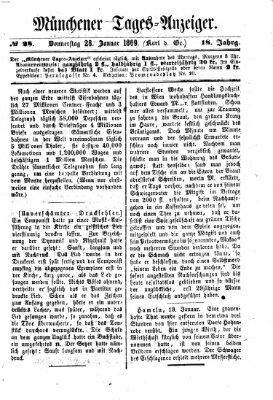 Münchener Tages-Anzeiger Donnerstag 28. Januar 1869