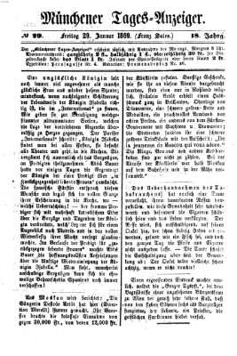 Münchener Tages-Anzeiger Freitag 29. Januar 1869