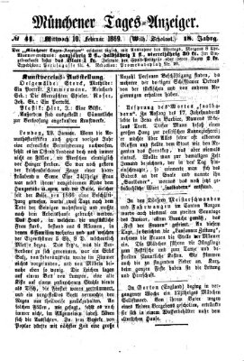 Münchener Tages-Anzeiger Mittwoch 10. Februar 1869