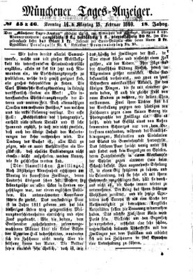 Münchener Tages-Anzeiger Montag 15. Februar 1869