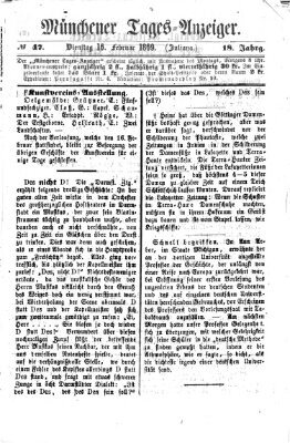 Münchener Tages-Anzeiger Dienstag 16. Februar 1869