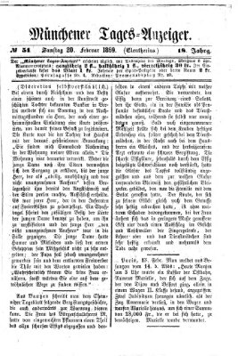 Münchener Tages-Anzeiger Samstag 20. Februar 1869