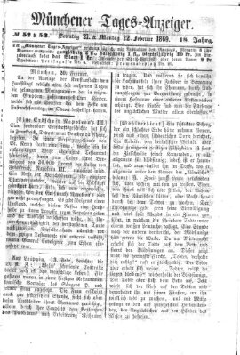 Münchener Tages-Anzeiger Sonntag 21. Februar 1869