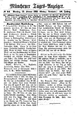 Münchener Tages-Anzeiger Dienstag 23. Februar 1869