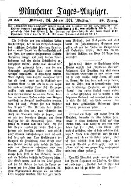 Münchener Tages-Anzeiger Mittwoch 24. Februar 1869