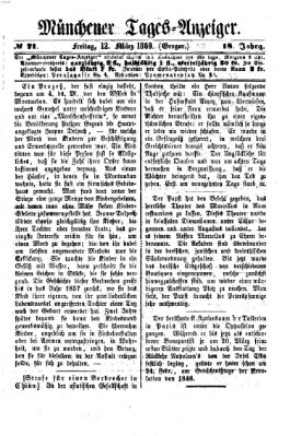 Münchener Tages-Anzeiger Freitag 12. März 1869