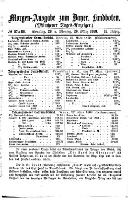 Münchener Tages-Anzeiger Sonntag 28. März 1869