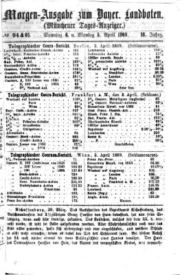 Münchener Tages-Anzeiger Montag 5. April 1869