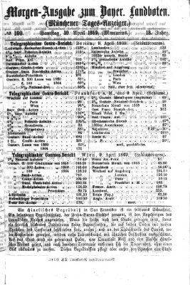 Münchener Tages-Anzeiger Samstag 10. April 1869