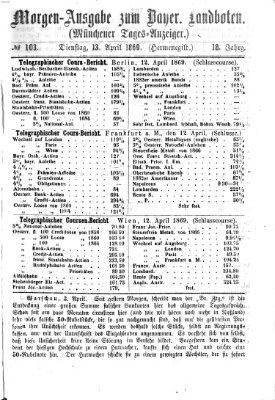 Münchener Tages-Anzeiger Dienstag 13. April 1869