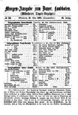 Münchener Tages-Anzeiger Mittwoch 19. Mai 1869