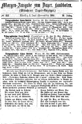 Münchener Tages-Anzeiger Dienstag 1. Juni 1869