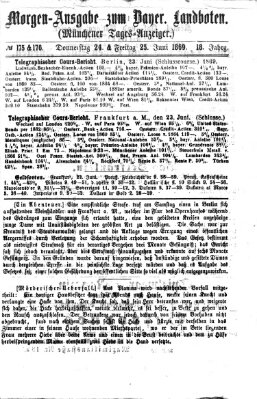 Münchener Tages-Anzeiger Freitag 25. Juni 1869