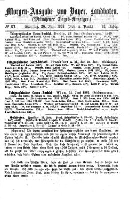 Münchener Tages-Anzeiger Samstag 26. Juni 1869