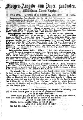 Münchener Tages-Anzeiger Montag 19. Juli 1869