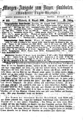 Münchener Tages-Anzeiger Mittwoch 11. August 1869